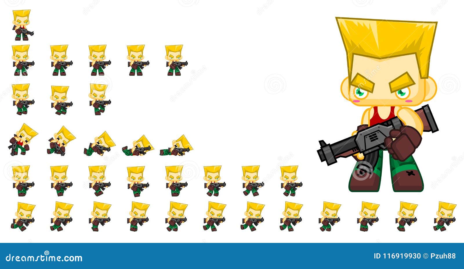 Game Gun Sprites Stock Illustrations – 15 Game Gun Sprites Stock