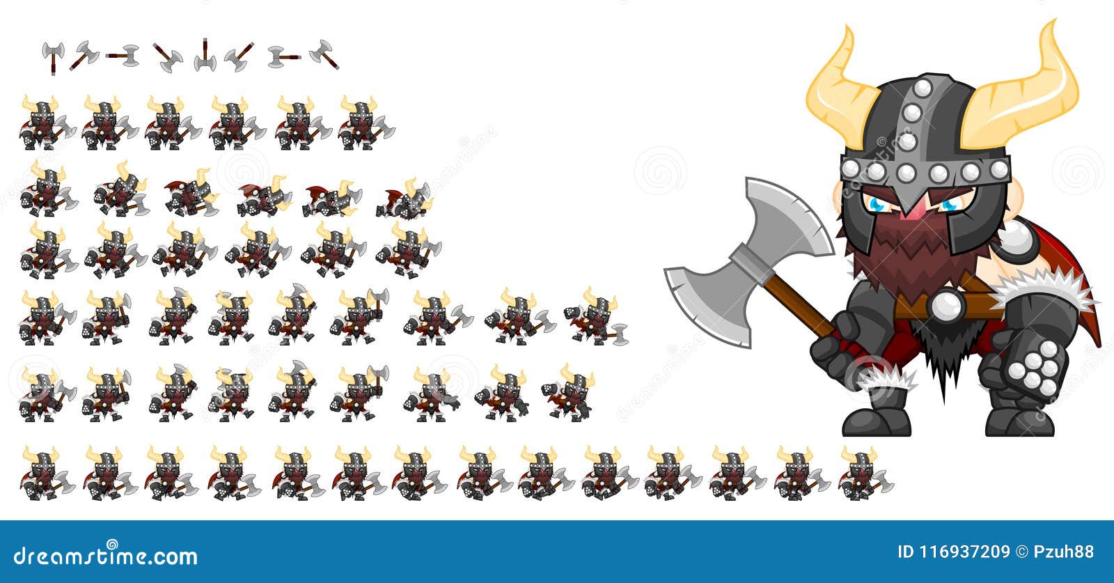 animated viking character sprites