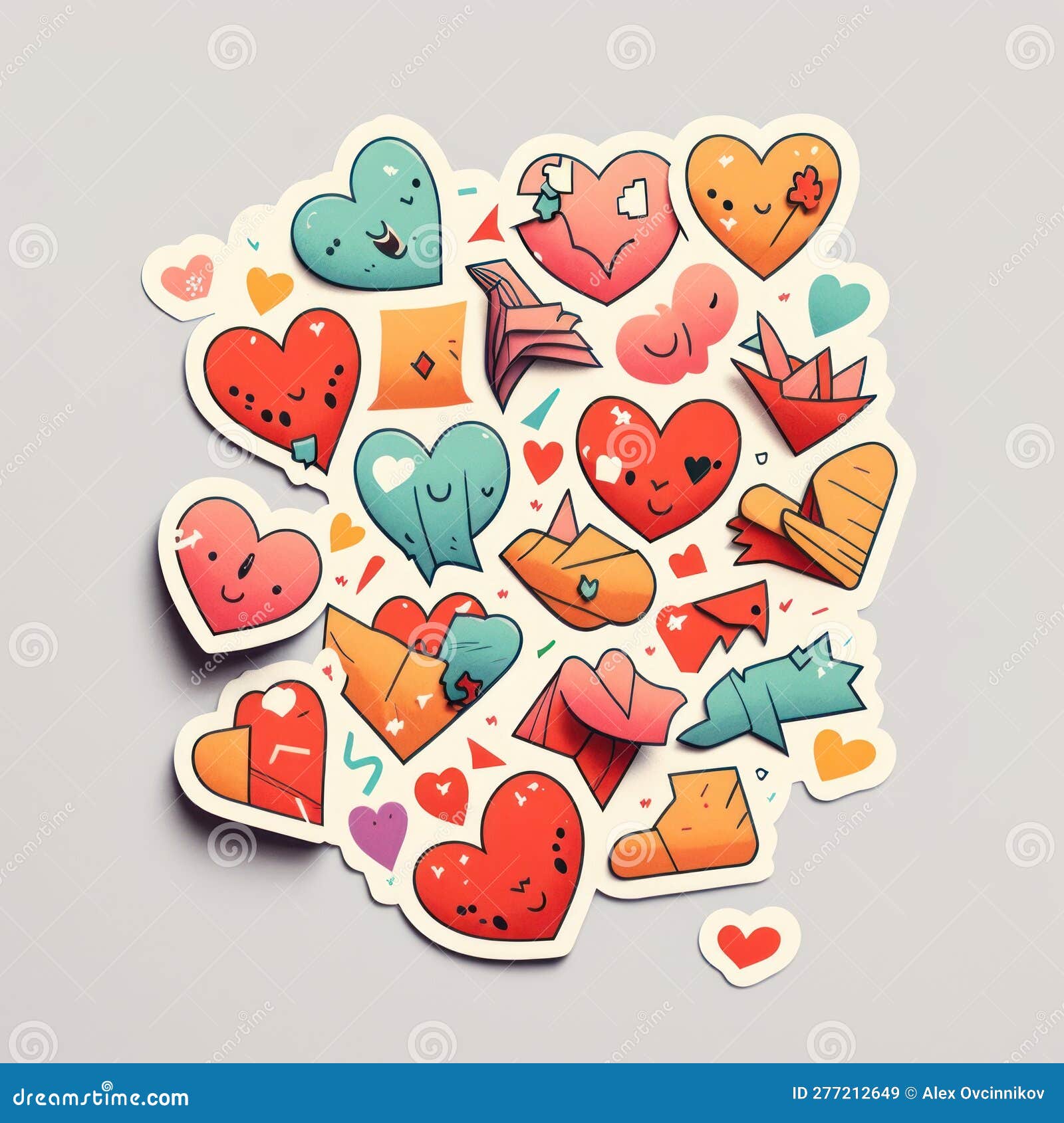 Animated Valentine Heart Stickers for Scrapbooking and Invitations. Stock  Illustration - Illustration of scrapbooking, stickers: 277212649