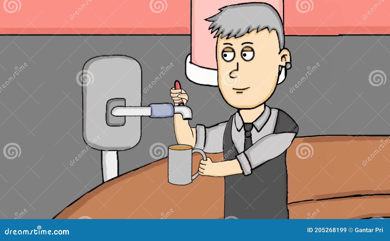 Animated Video of a Bartender Serving a Drink Stock Video - Video of  background, glass: 205268199