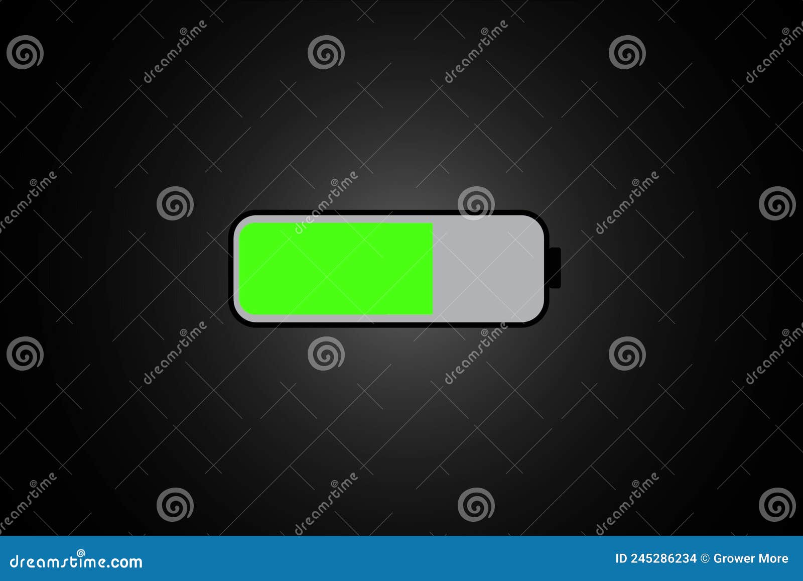 Animation of Battery Loading, Battery Charging Animation Stock Footage