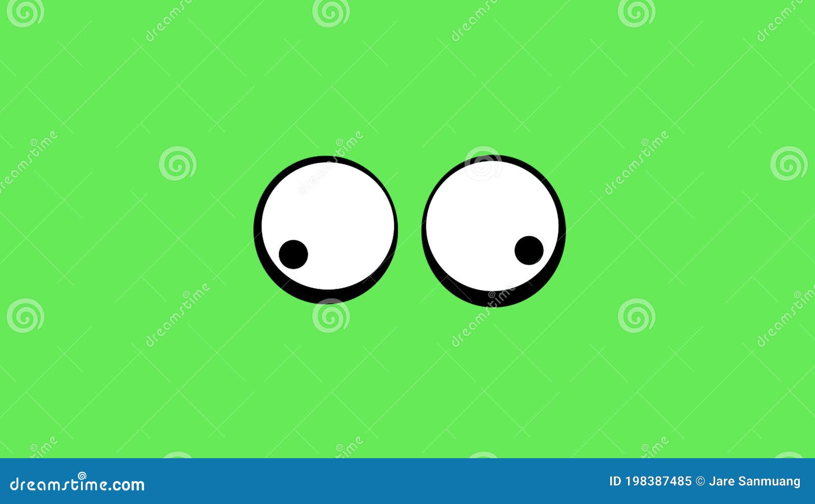 Animation Emotional Eyes Shocked on Green Background. Stock Video - Video  of cute, funny: 198387485