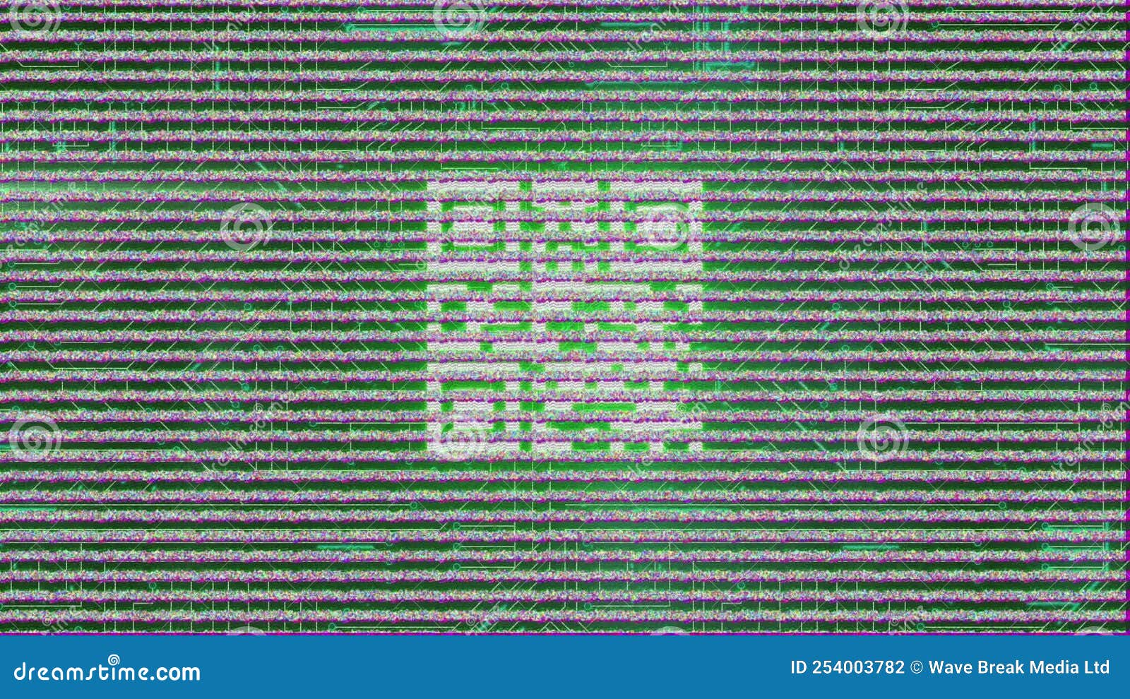 Animation of Flickering Qr Code Over Computer Circuit Board Stock