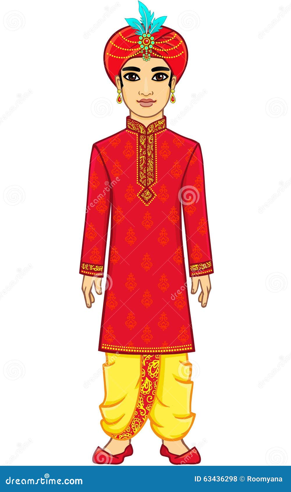 Animation Indian man. stock vector. Illustration of ...