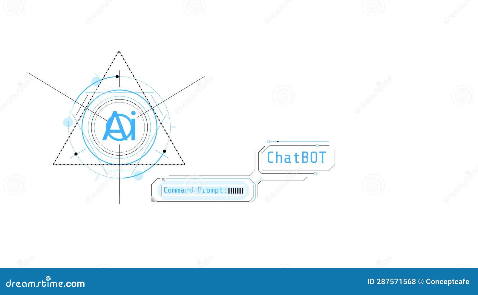 Animation of Infographics about Chatbot and Interaction with AI. Stock