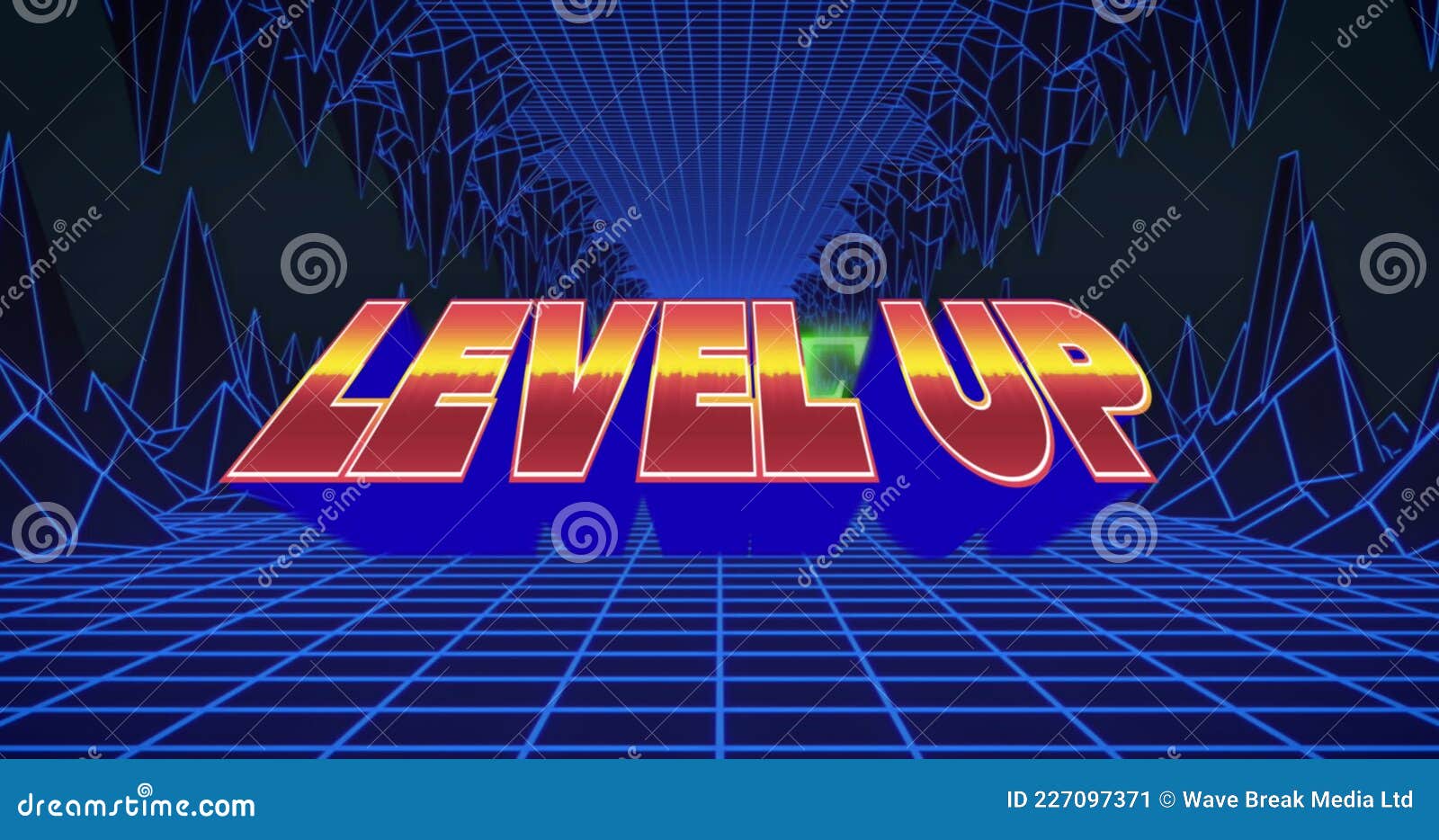 No People Animation Level Text Blue Line Black Background Background
