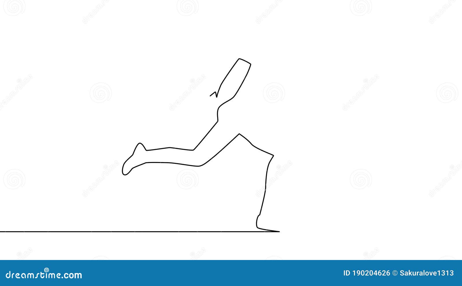 One Line Drawing Athlete Running Fast Stock Vector (Royalty Free)  1315096901, Shutterstock