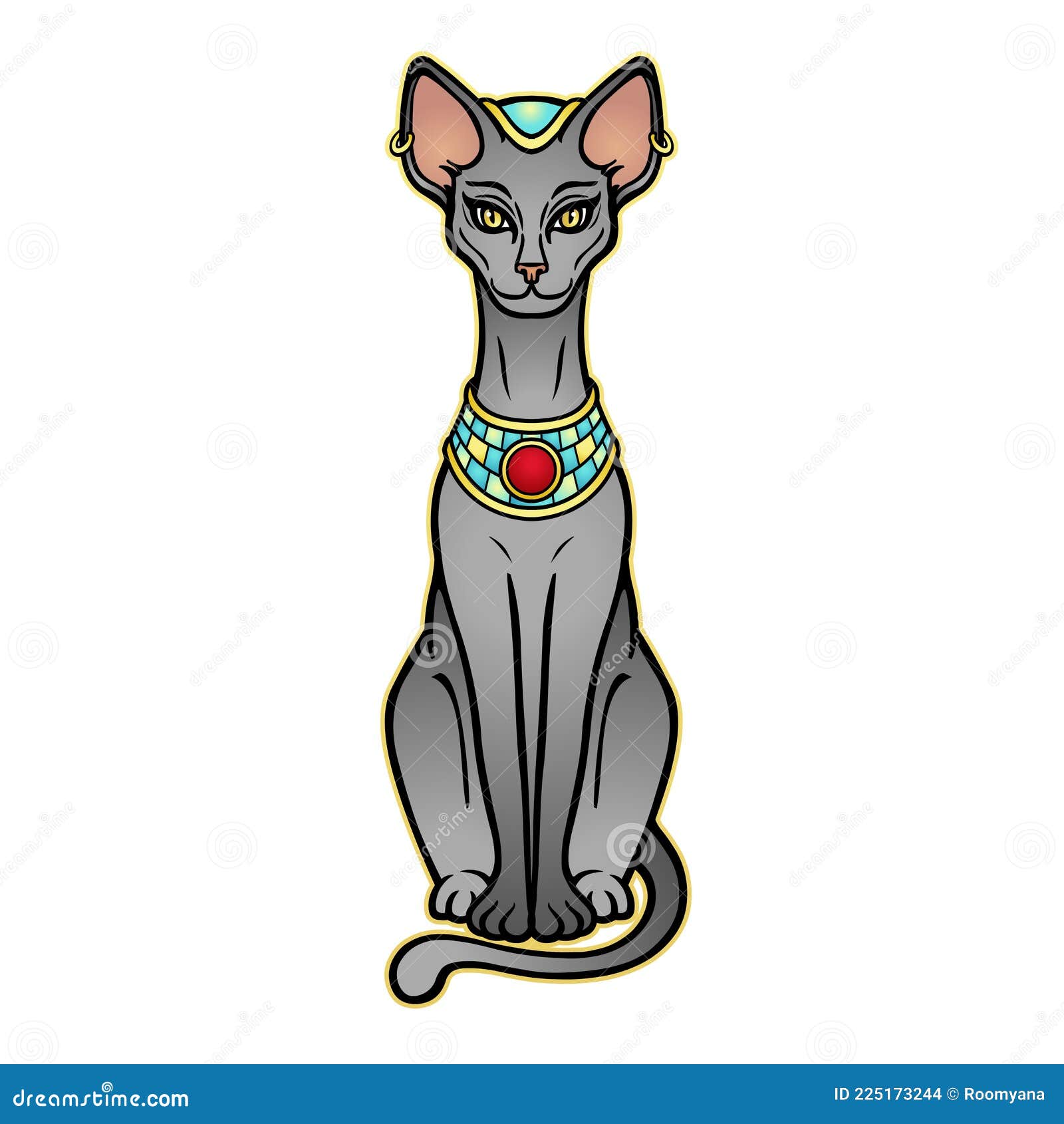 egyptian bastet drawing