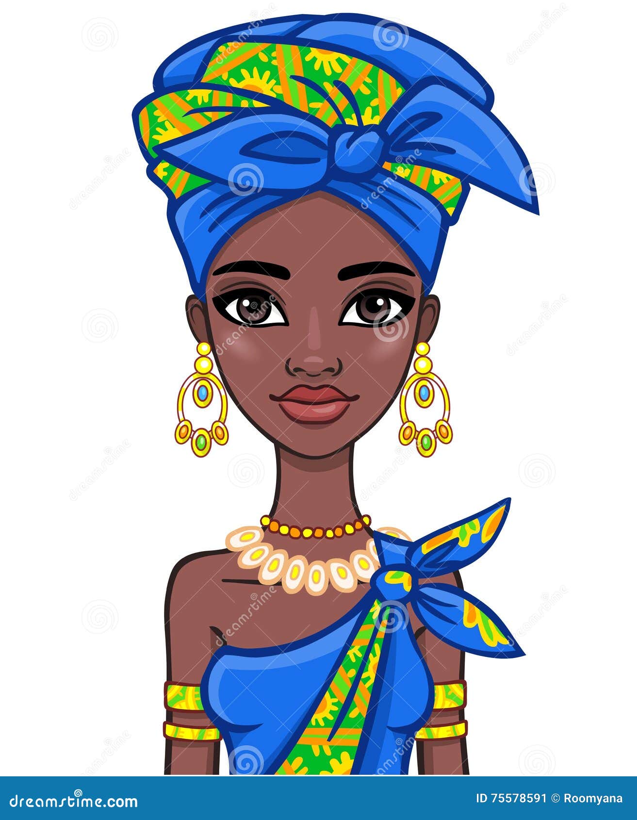 Animation Portrait of the Attractive African Girl. Stock Vector - Illustration of graphics, cartoon: 75578591 Animation Portrait of the Attractive African Girl. Stock Vector - Illustration of graphics, cartoon: 75578591
