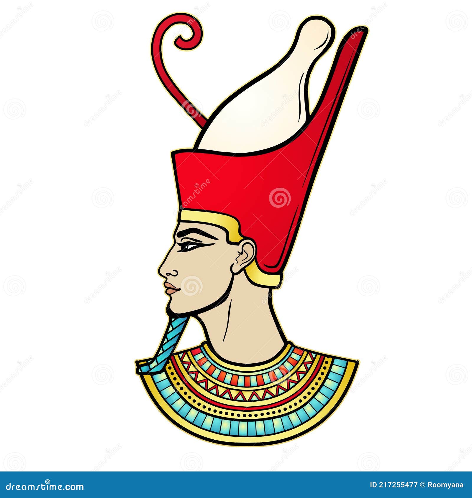 Animation Portrait Egyptian Man in the Crown and Necklace. Profile View Stock Vector - Illustration of egypt, amenhotep: 217255477 Animation Portrait Egyptian Man in the Crown and Necklace. Profile View Stock Vector - Illustration of egypt, amenhotep: 217255477