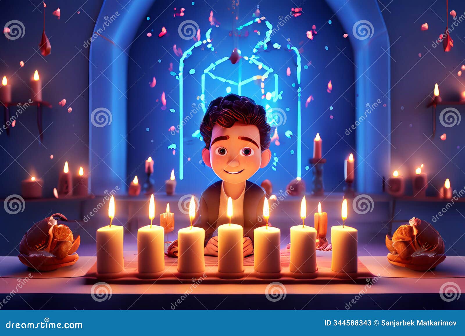 animations inspired by hanukkah created by ai