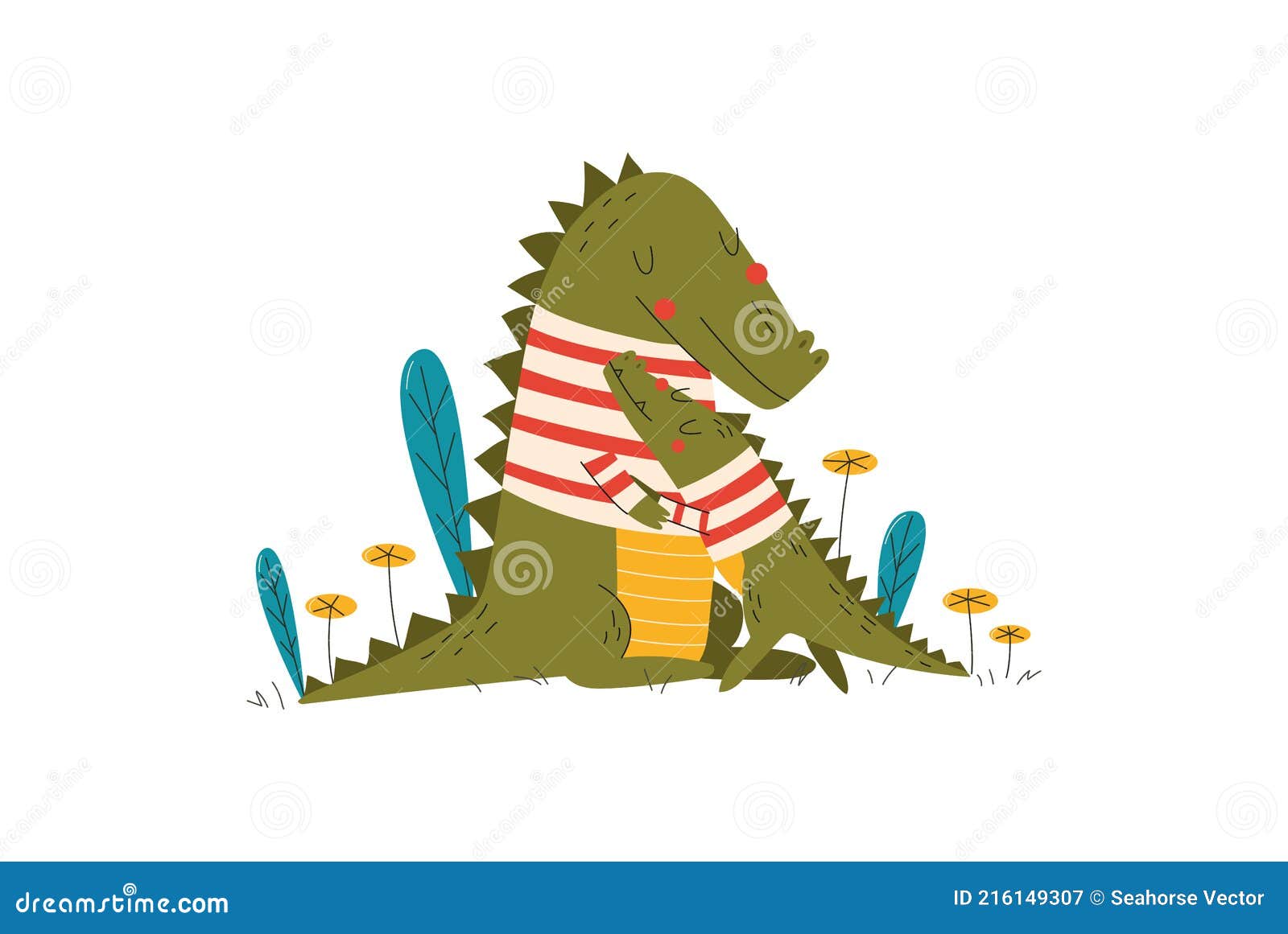 Animaux Bebe Crocodile Mere Famille Amour Pour Enfant Dessin A La Main Caractere Dessin Anime Style Vectoriel Illustration Isole Illustration De Vecteur Illustration Du Enfant Jungle
