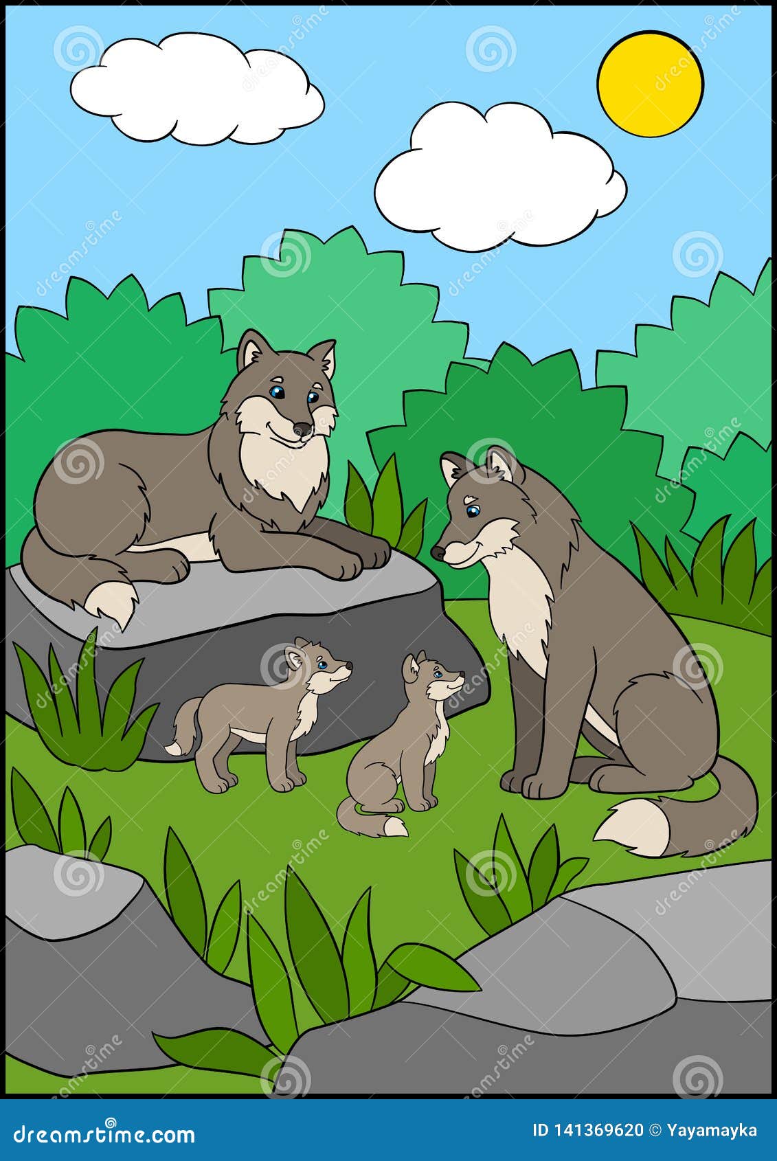Animaux De Dessin Anime Loups De Mere Et De Pere Avec Leurs Bebes Mignons Illustration De Vecteur Illustration Du Couleur Mascotte Animaux De Dessin Anime Loups De Mere Et De Pere Avec Leurs Bebes Mignons Illustration De Vecteur Illustration Du Couleur Mascotte