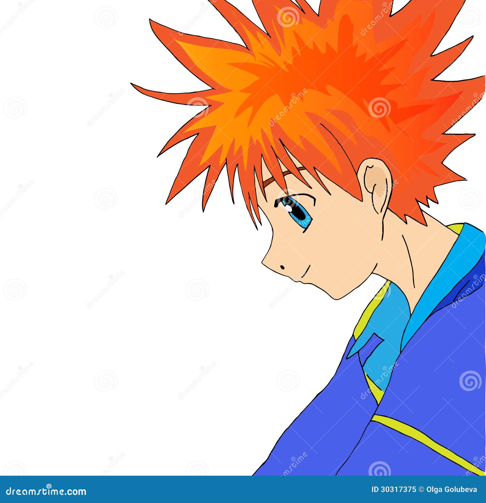 Anime Boy Stock Vector Illustration Of Decoration Artistic 30317375