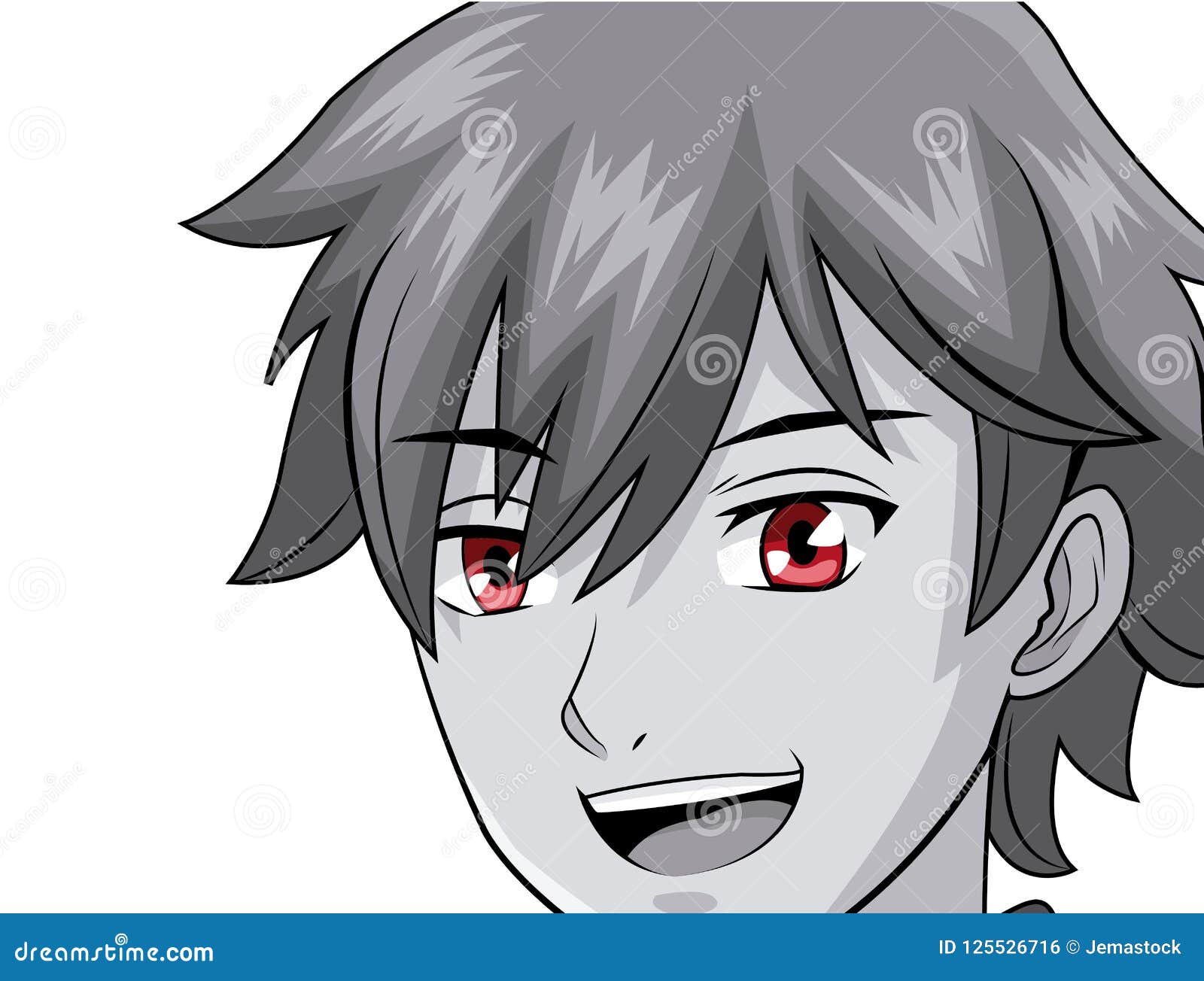 Anime Di Manga Del Giovane Illustrazione Vettoriale