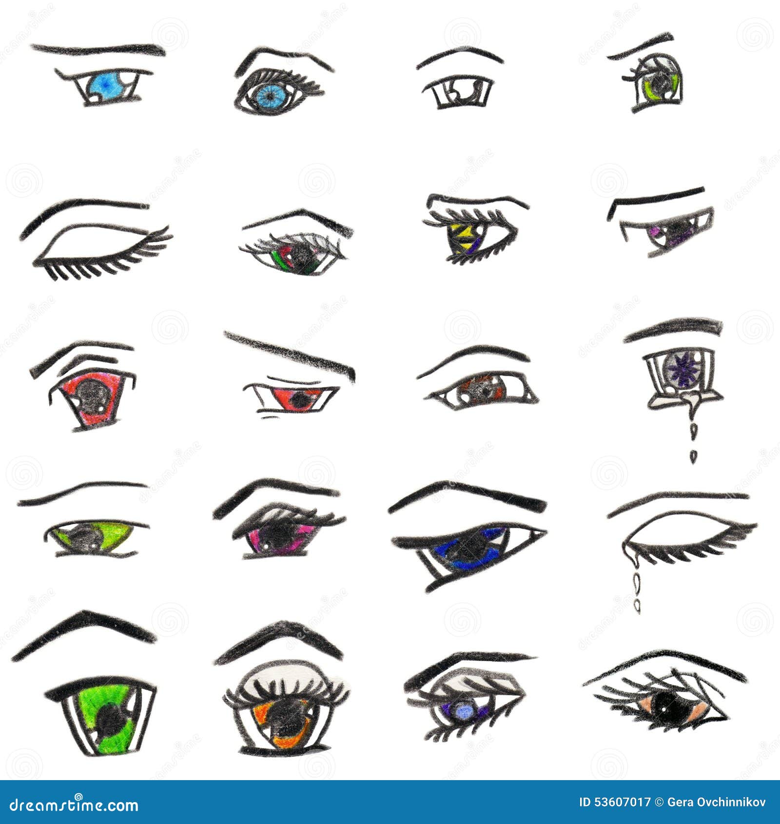 Anime Eyes Stock Illustration - Image: 53607017