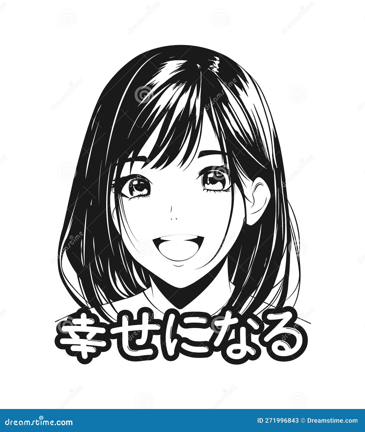 Vetores de Cara De Anime Feliz Estilo Mangá Grandes Olhos Azuis Nariz  Pequeno E Boca Kawaii e mais imagens de Adolescente - iStock