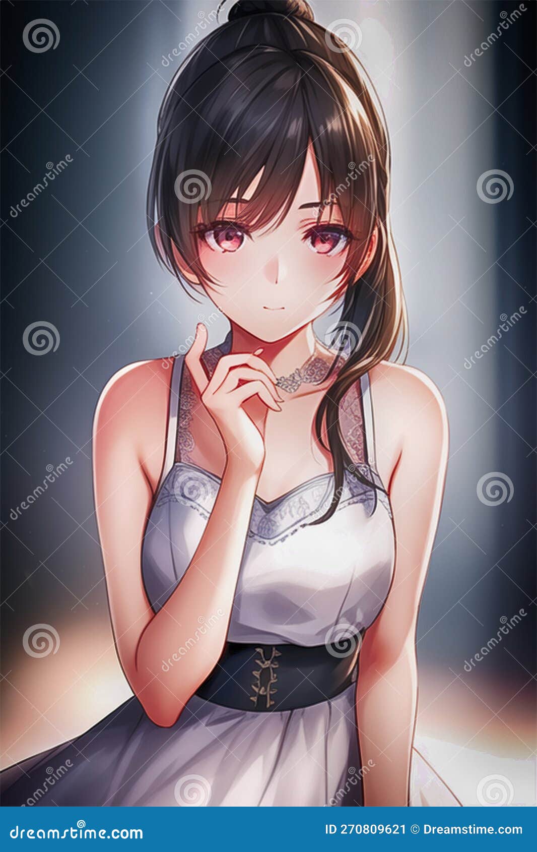 Anime Girl As Girlfriend Model Stock Illustration - Illustration of comics,  face: 270809621