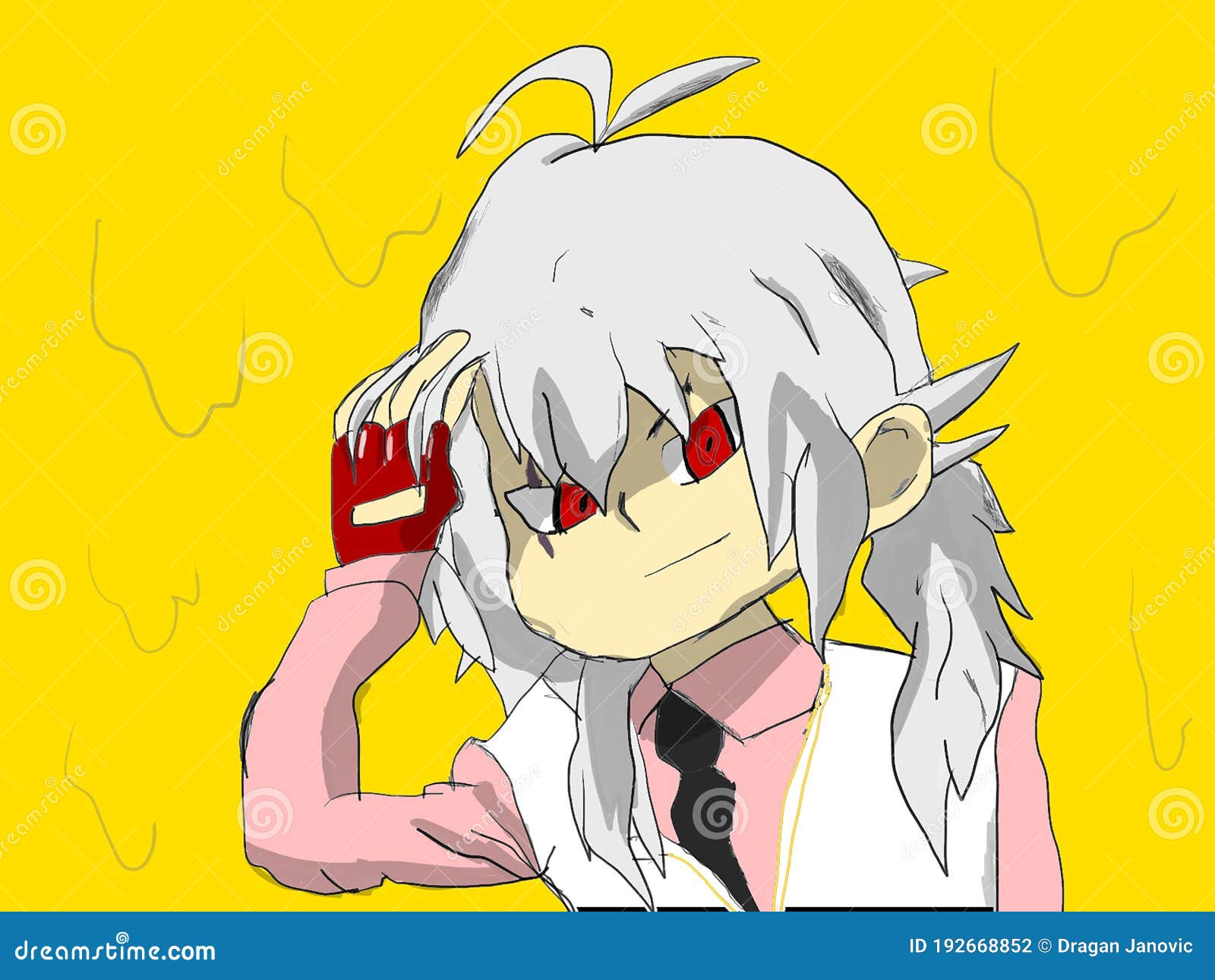 Anime girl with grey hair stock illustration. Illustration of hearts - 192668852 Anime girl with grey hair stock illustration. Illustration of hearts - 192668852