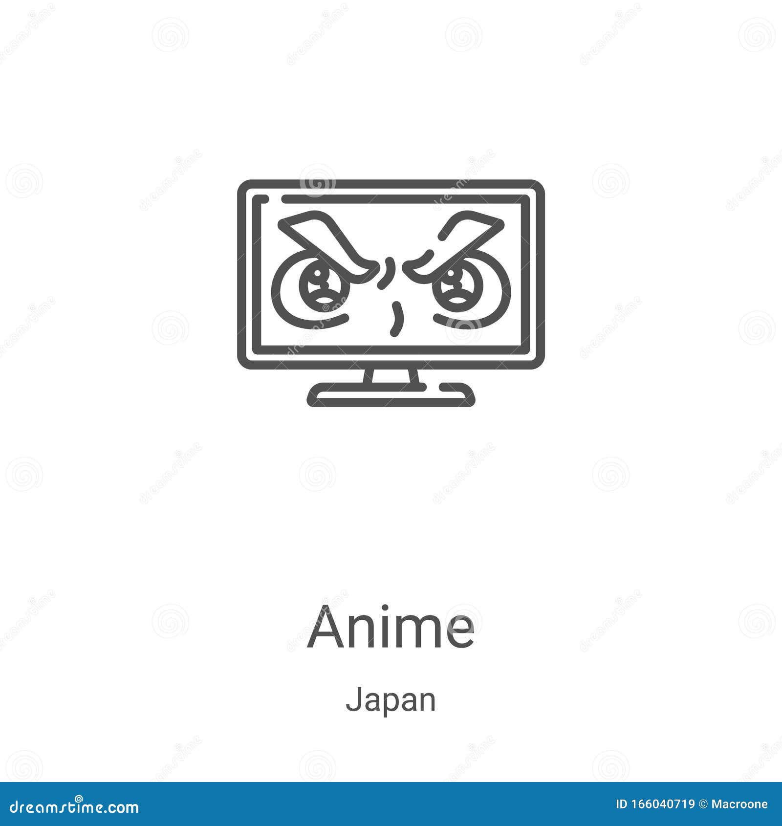 Anime Icon Vector From Japan Collection Thin Line Anime Outline Icon Vector Illustration Linear Symbol For Use On Web And Mobile Stock Vector Illustration Of Face Kawaii 166040719