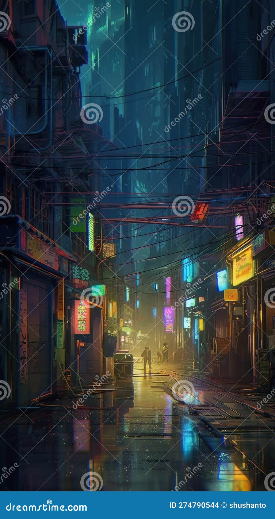 anime inspired neon dystopia glitchpunk aesthetic