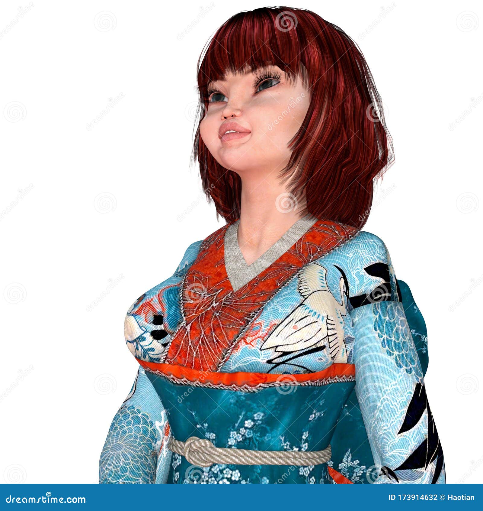 Anime Kimono Girl in a Standing Pose Stock Illustration - Illustration of ethnic, lovely: 173914632 Anime Kimono Girl in a Standing Pose Stock Illustration - Illustration of ethnic, lovely: 173914632