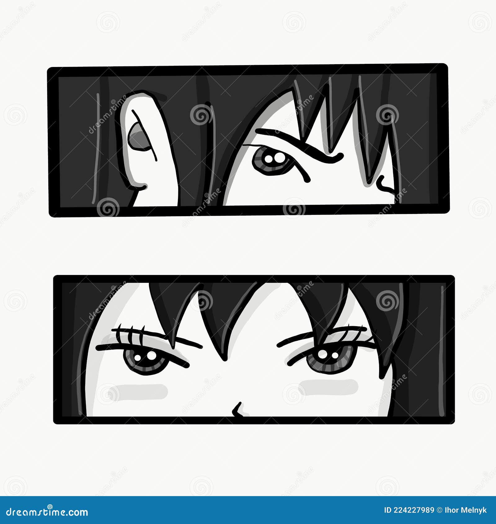Anime manga design stock vector. Illustration of banner - 224227989