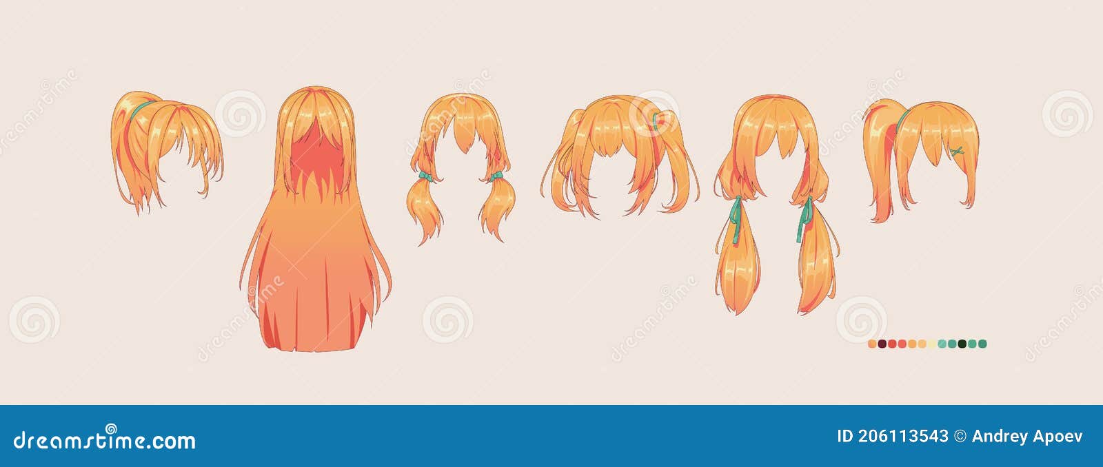 Learn Manga Basics Female Hair Styles V2 By Naschi On Girl hair drawing,  Drawing hair tutorial, Anime girl hairstyles, hair anime style