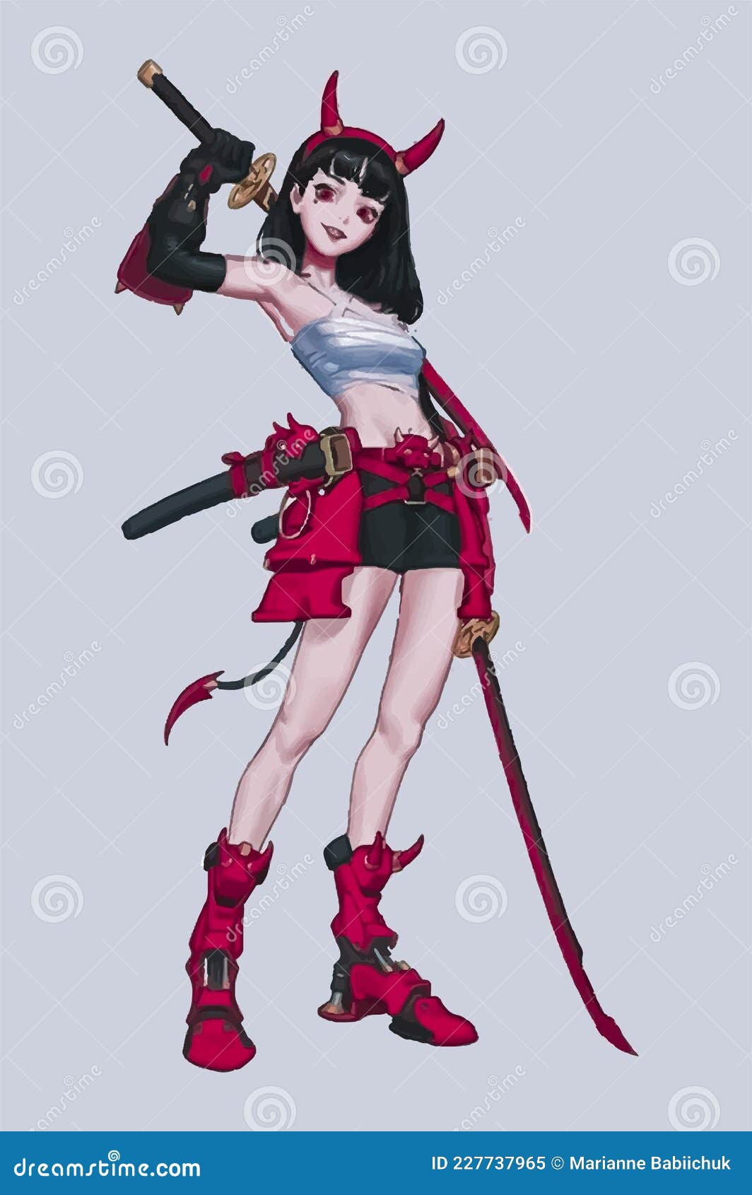Wallpaper katana, warrior, anime girl, original desktop wallpaper, hd  image, picture, background, d39e53 | wallpapersmug