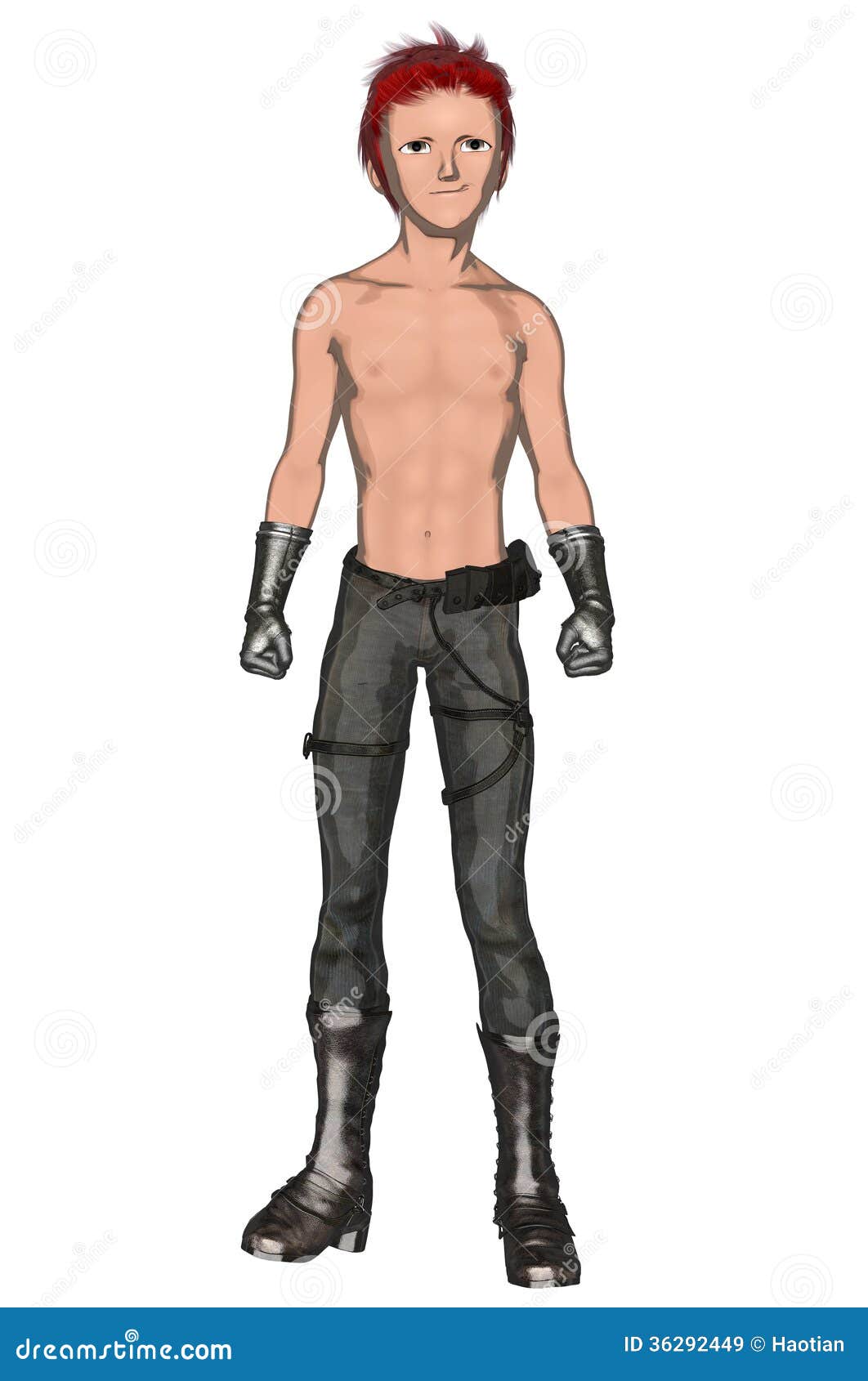 Anime Young Fighter Royalty Free Stock Images - Image: 36292449