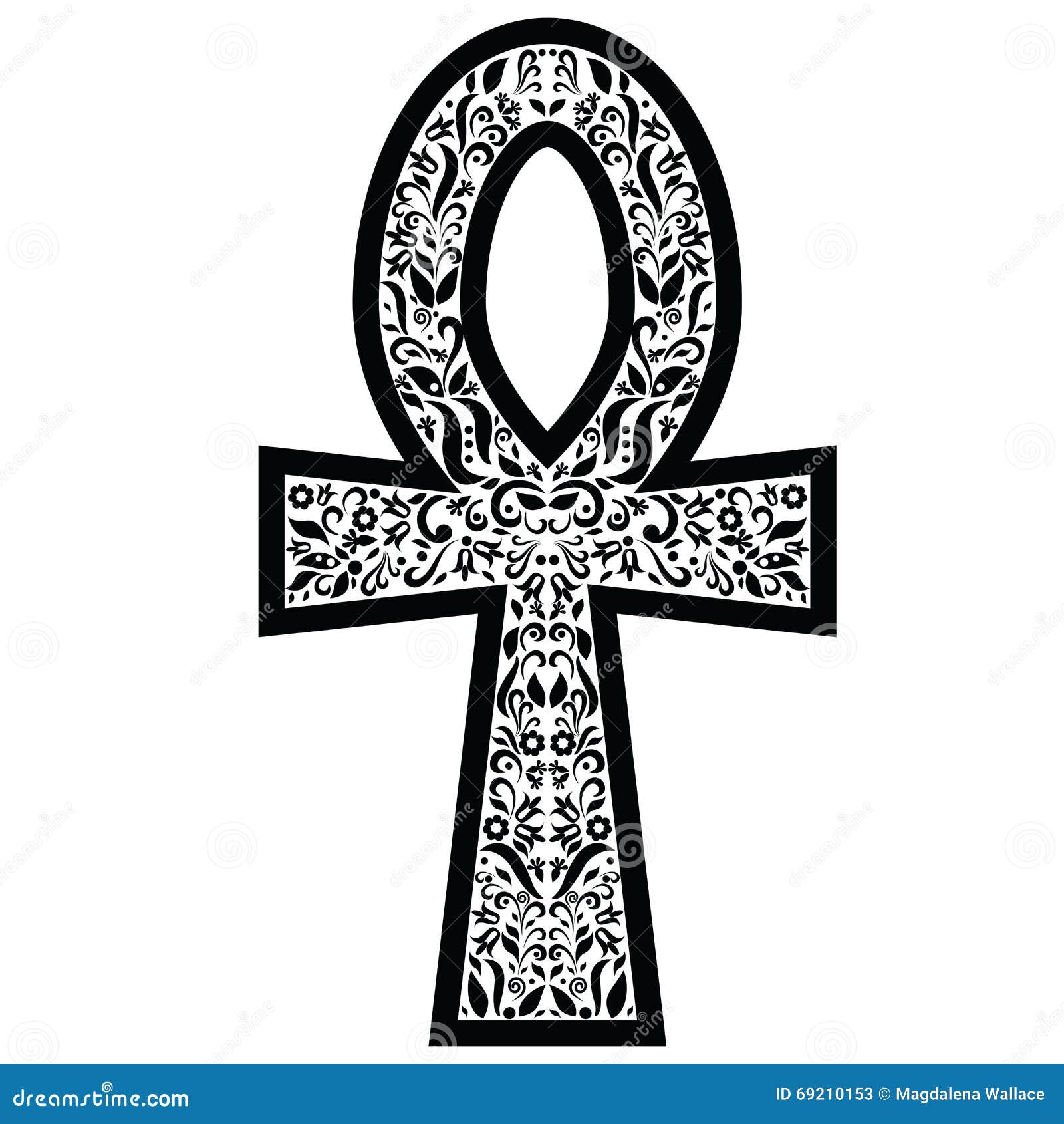 Grey And Black Ankh Tattoo  Ankh tattoo Egyptian tattoo Tattoos