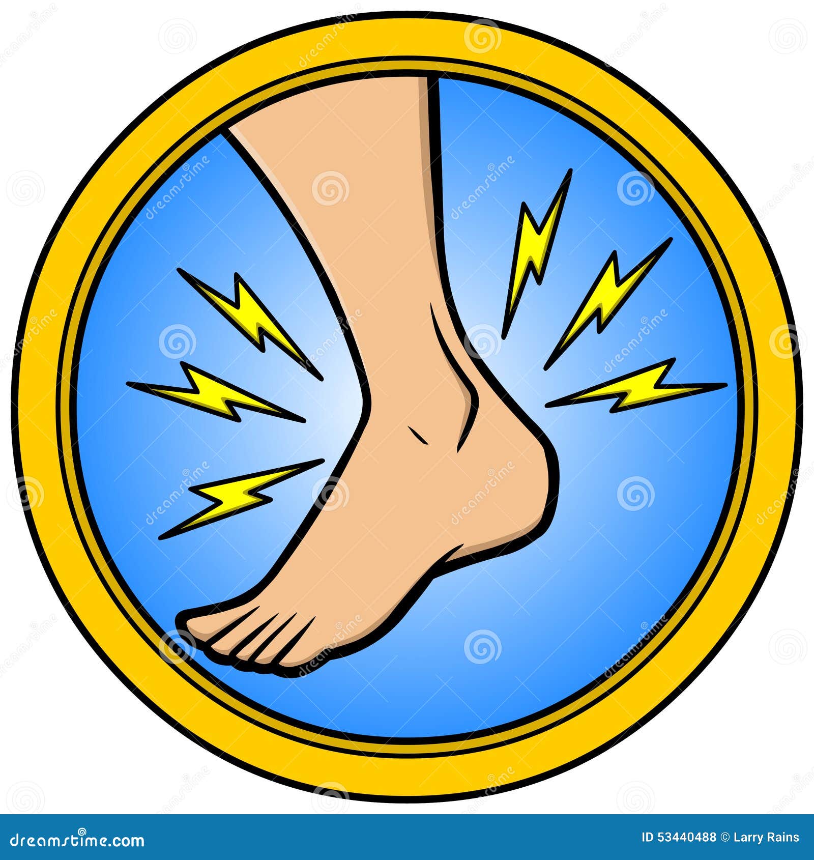 Ankle Injury stock vector. Illustration of person, ankle - 53440488