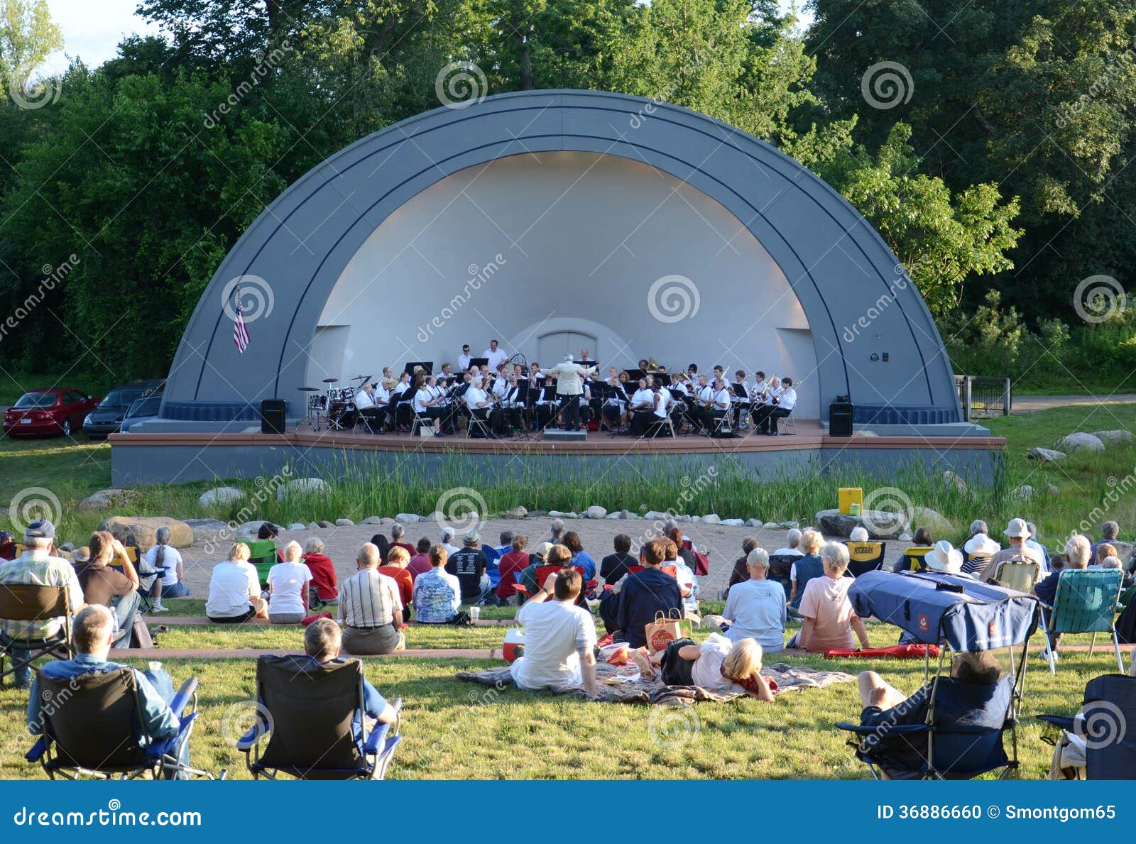 Ann Arbor Civic Band Performs at West Park Editorial Image Image of