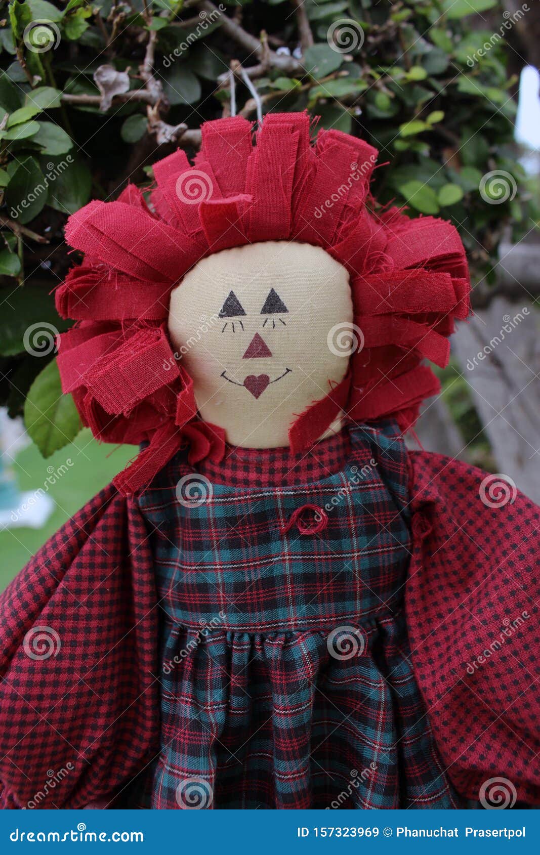 Raggedy an Doli Real Annabelle Antigo Desenho Ilustração Stock