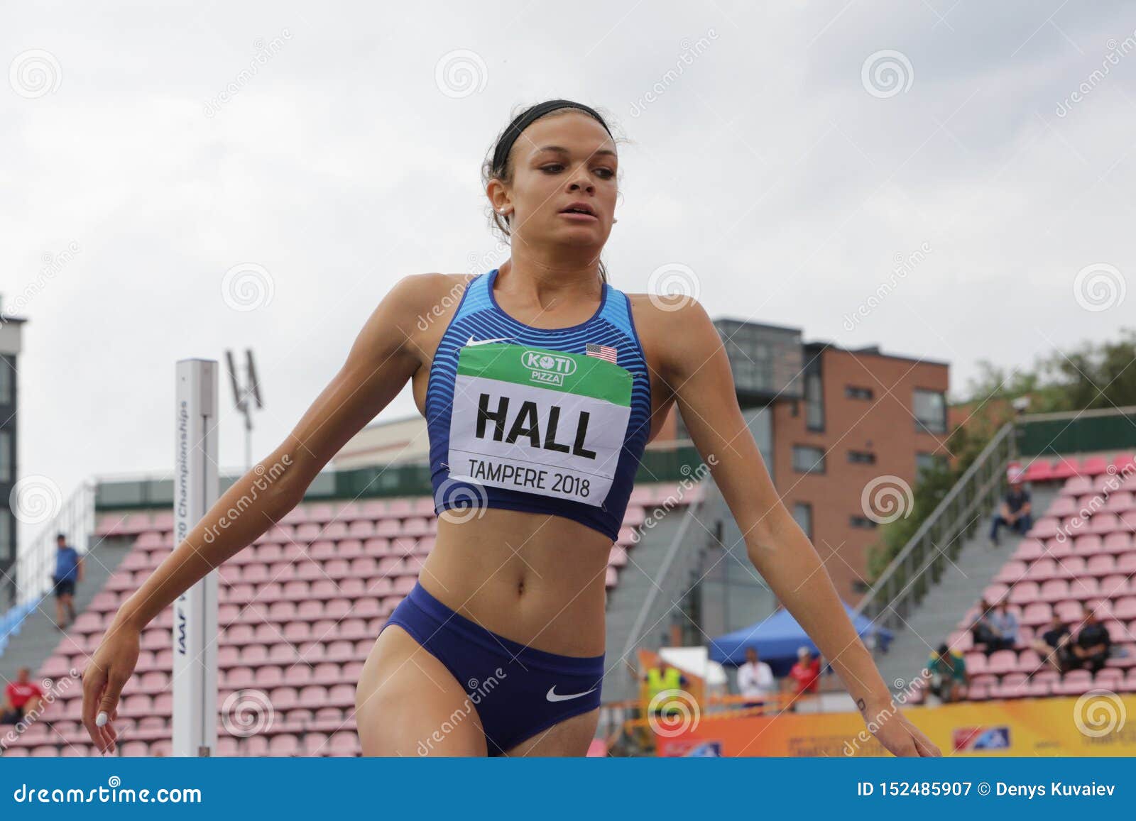 ANNA HALL USA, American Track and Field Athlete on Heptathlon Event in