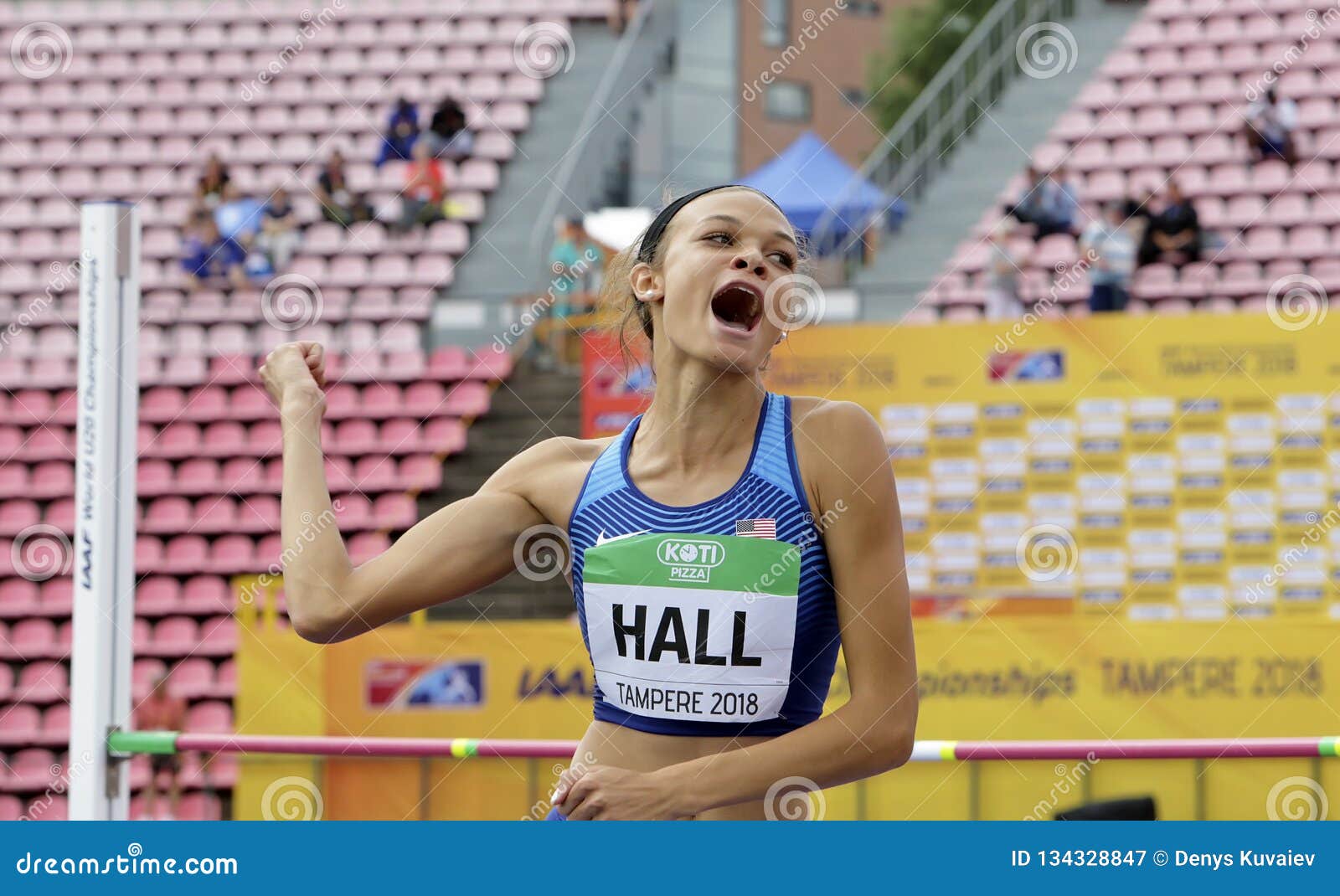 ANNA HALL USA, American Track and Field Athlete on Heptathlon Event in