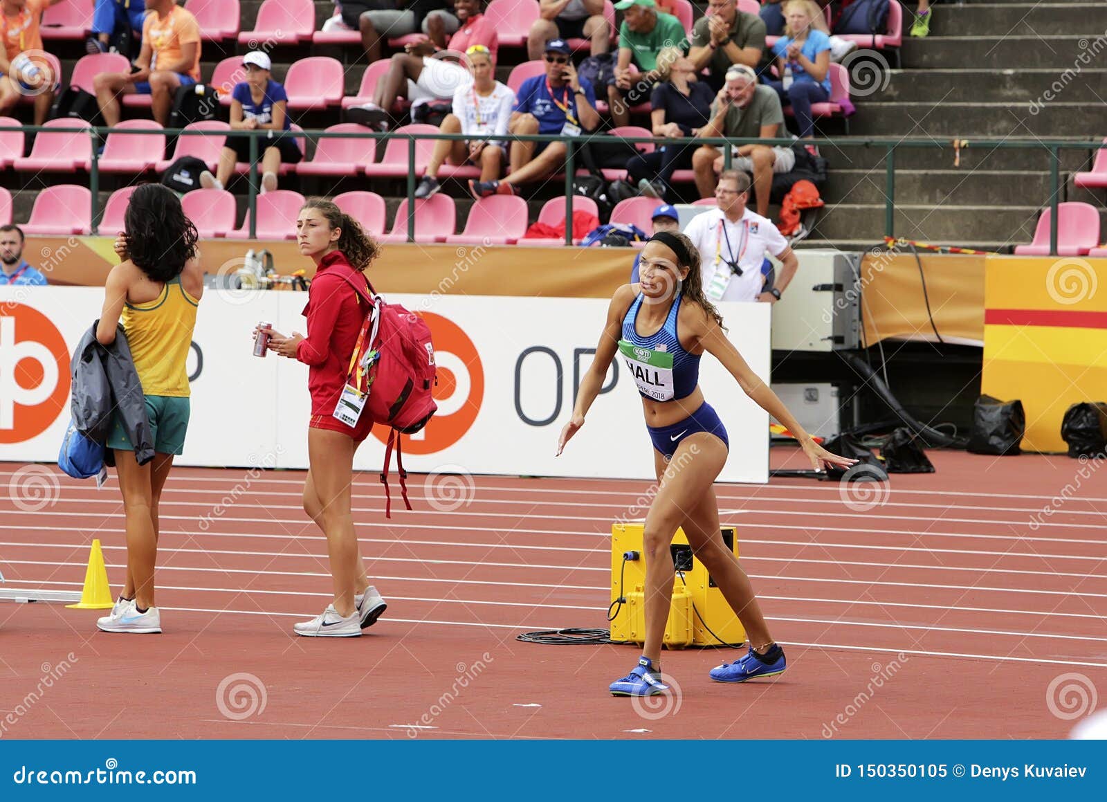 ANNA HALL USA, American Track and Field Athlete on Heptathlon Event in