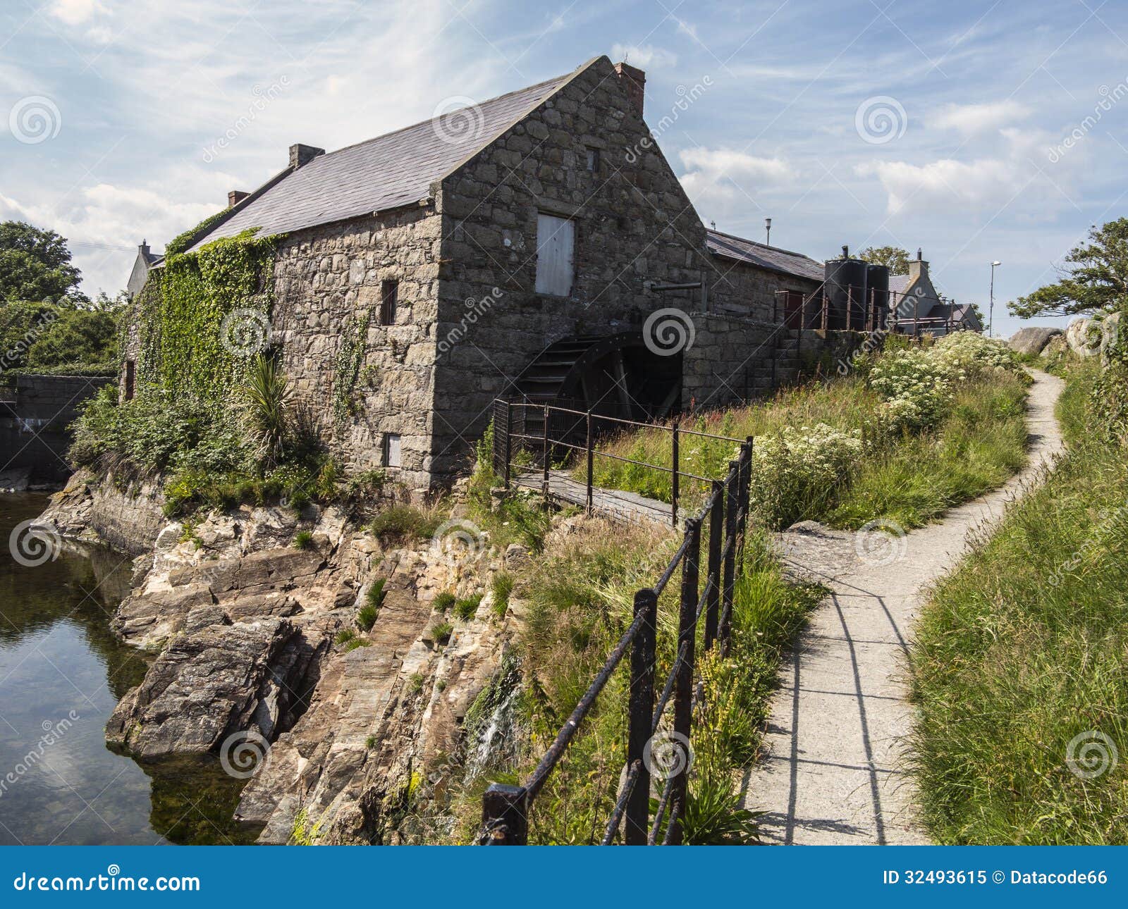 Annalong mill Ireland stock image. Image of harbor, shore 32493615
