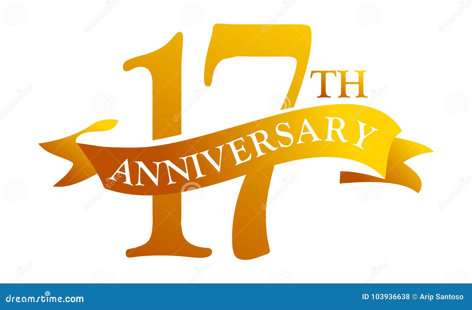 Anniversaire De Ruban De 17 Ans Illustration De Vecteur Illustration Du Anniversaire Isolement