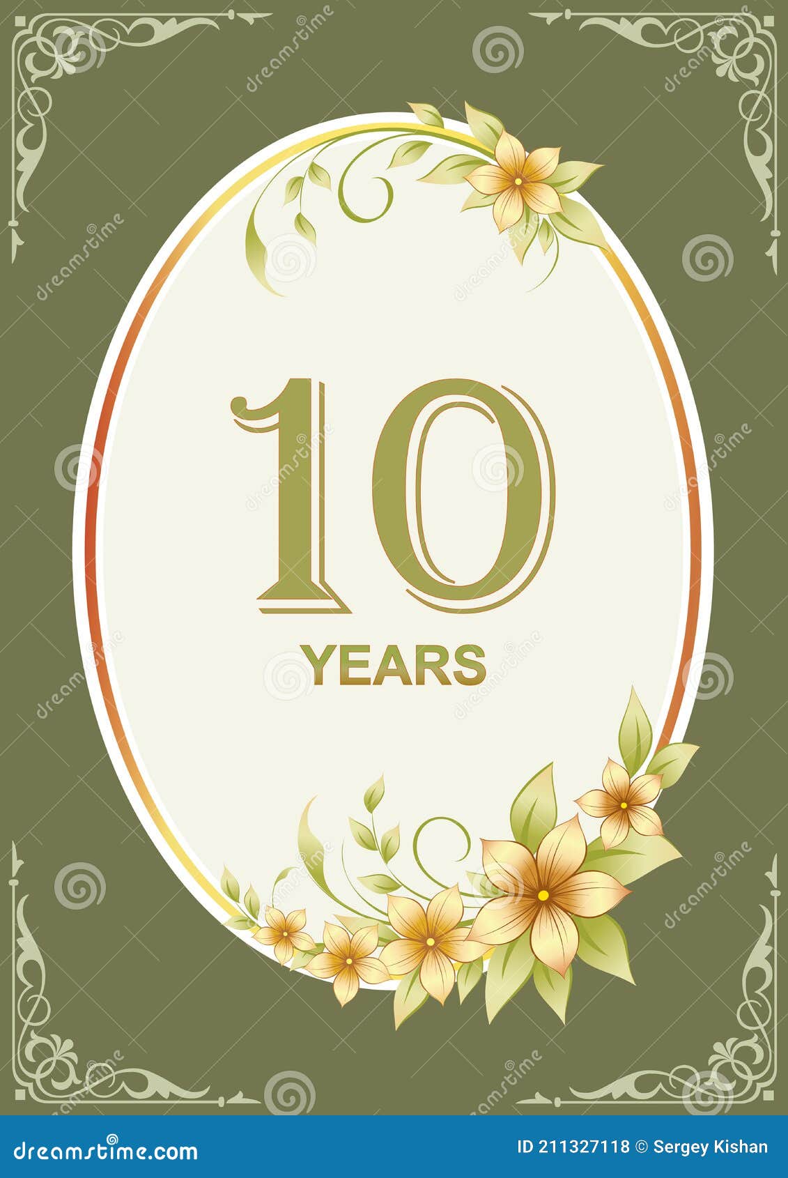 Joyeux 10e anniversaire Bannière Décorations de fond pour les