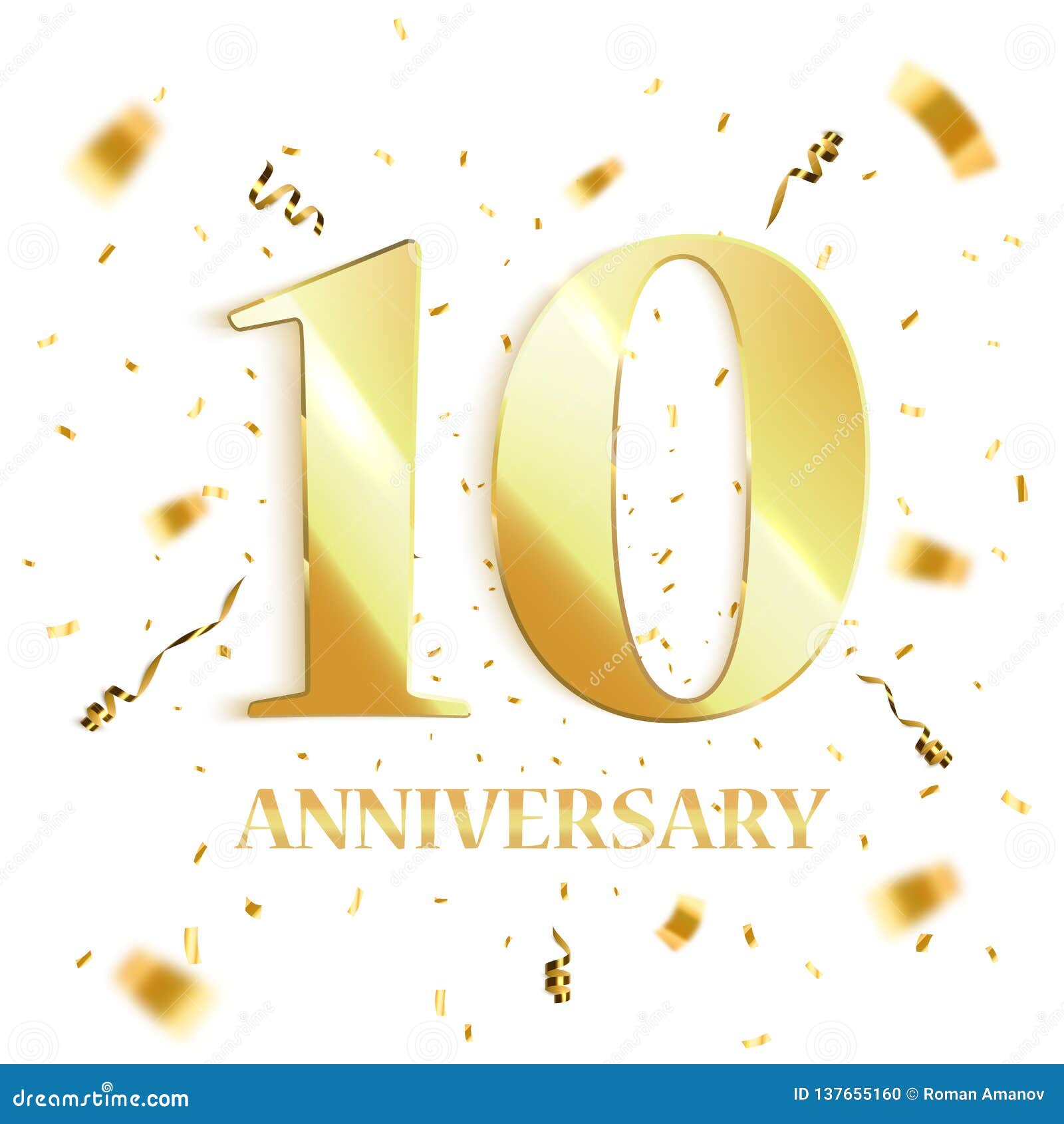 Anniversary Background Design. 10 Anniversary Celebration Stock Vector -  Illustration of celebration, badge: 137655160