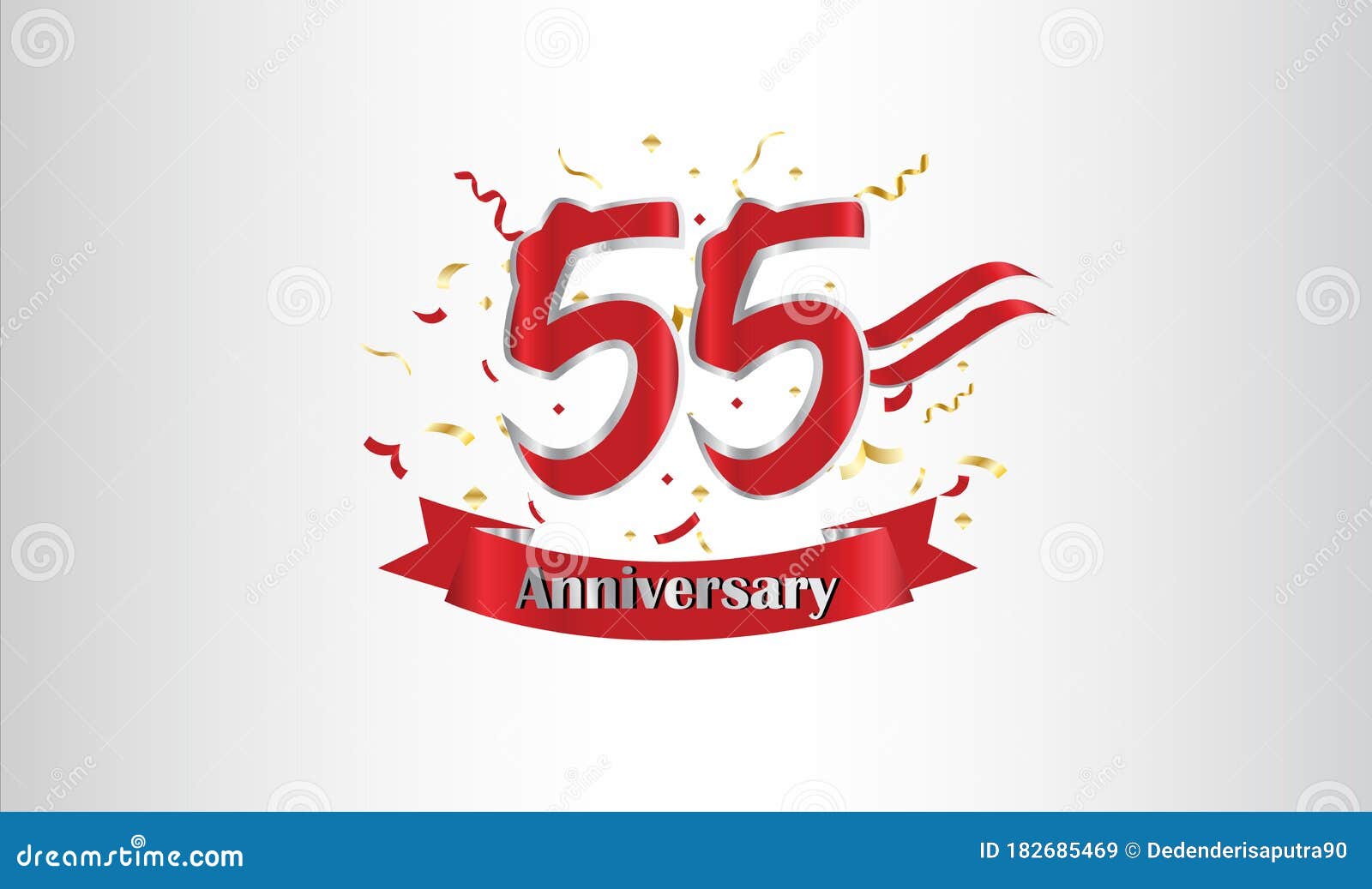Anniversary Celebration Background. with the 55th Number in Gold and ...