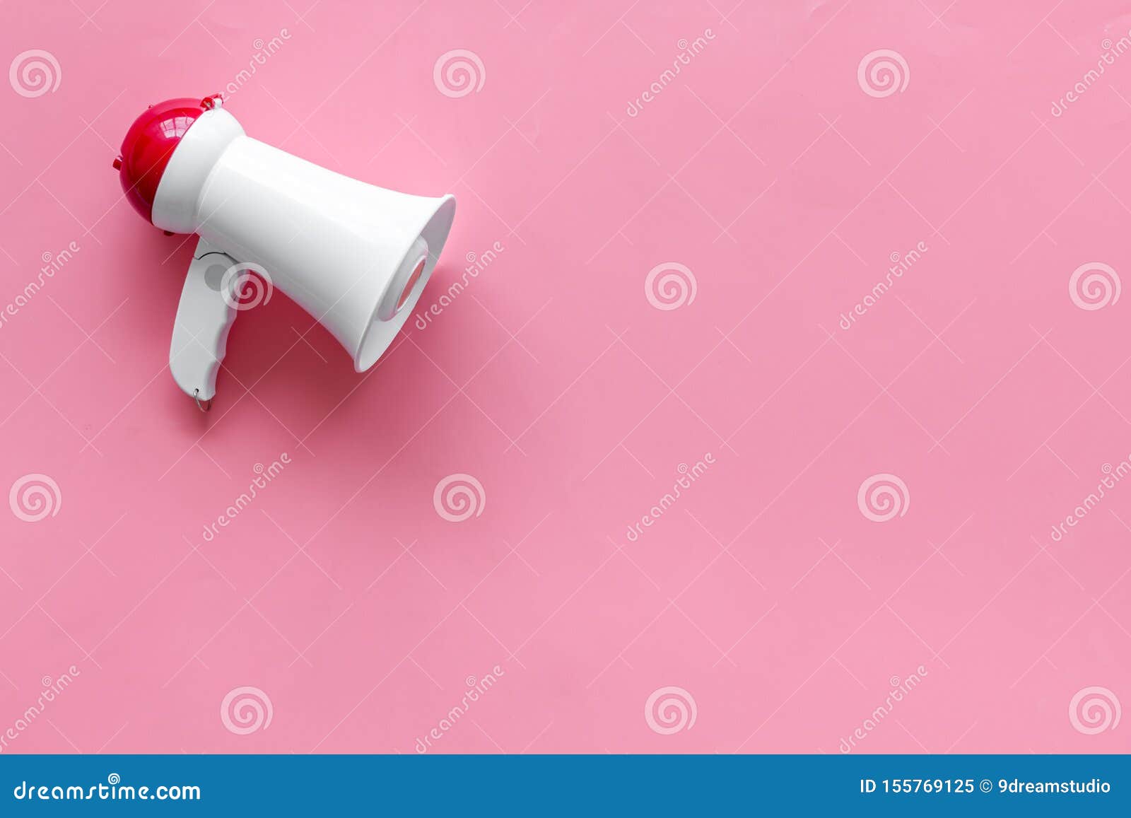 Download Announcement With Megaphone On Pink Background Top View Mockup Stock Image Image Of Copyspace Audible 155769125