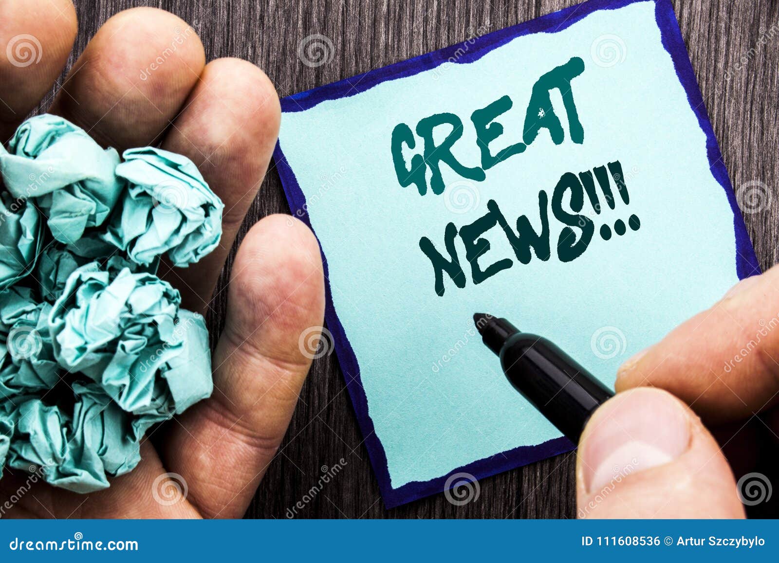 announcement text showing great news business concept for celebration announcement