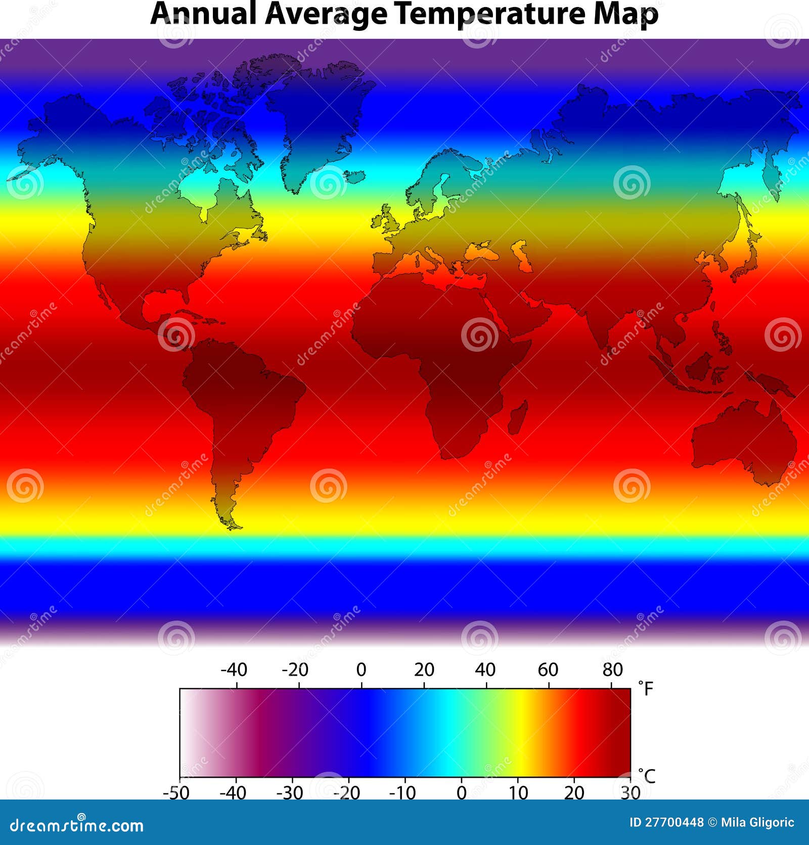 annual average temperature map
