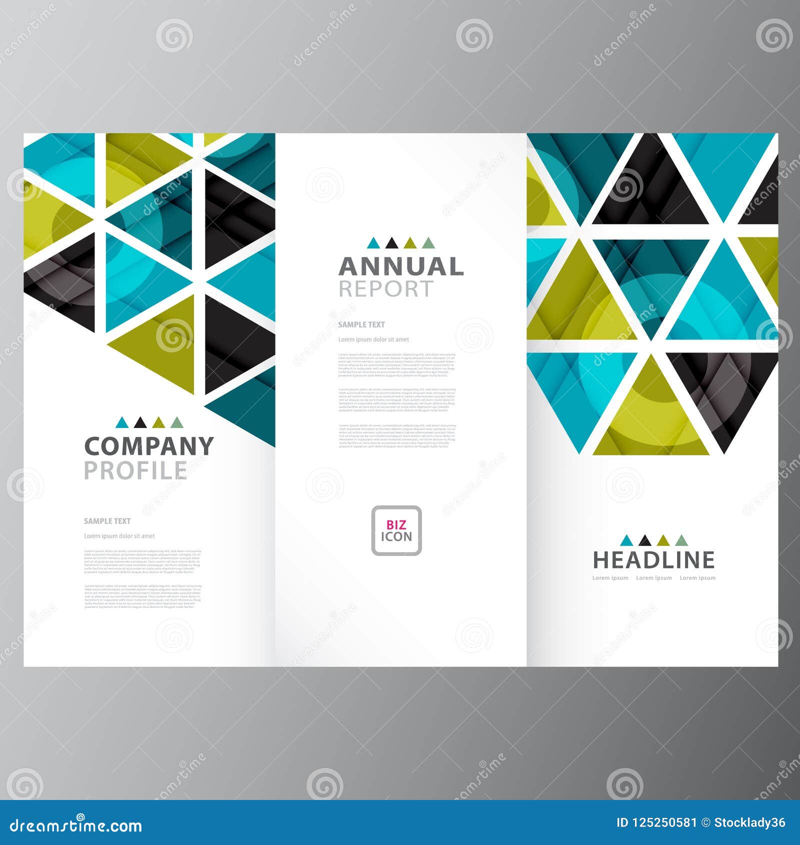 Annual Business Report Colorful Template Stock Vector In Business Binder Cover Templates