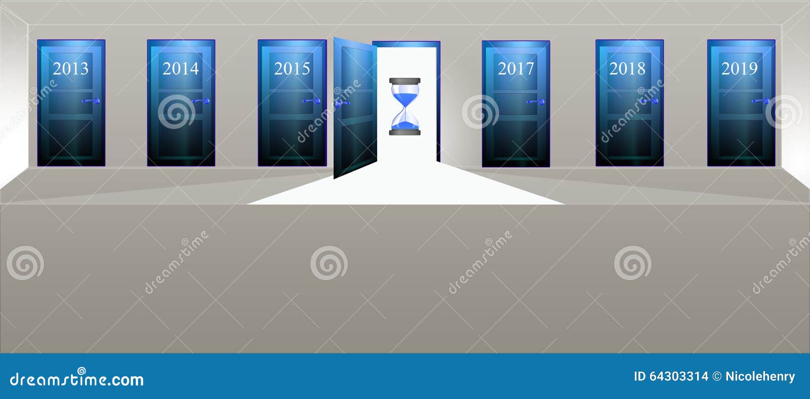 Annual doors stock illustration. Illustration of green 64303314