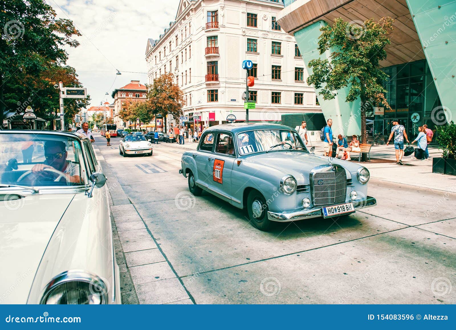 Classic Old Cars Rally of Vintage Cars in Vienna, Austria. Editorial Photo  - Image of locals, luxury: 154083596