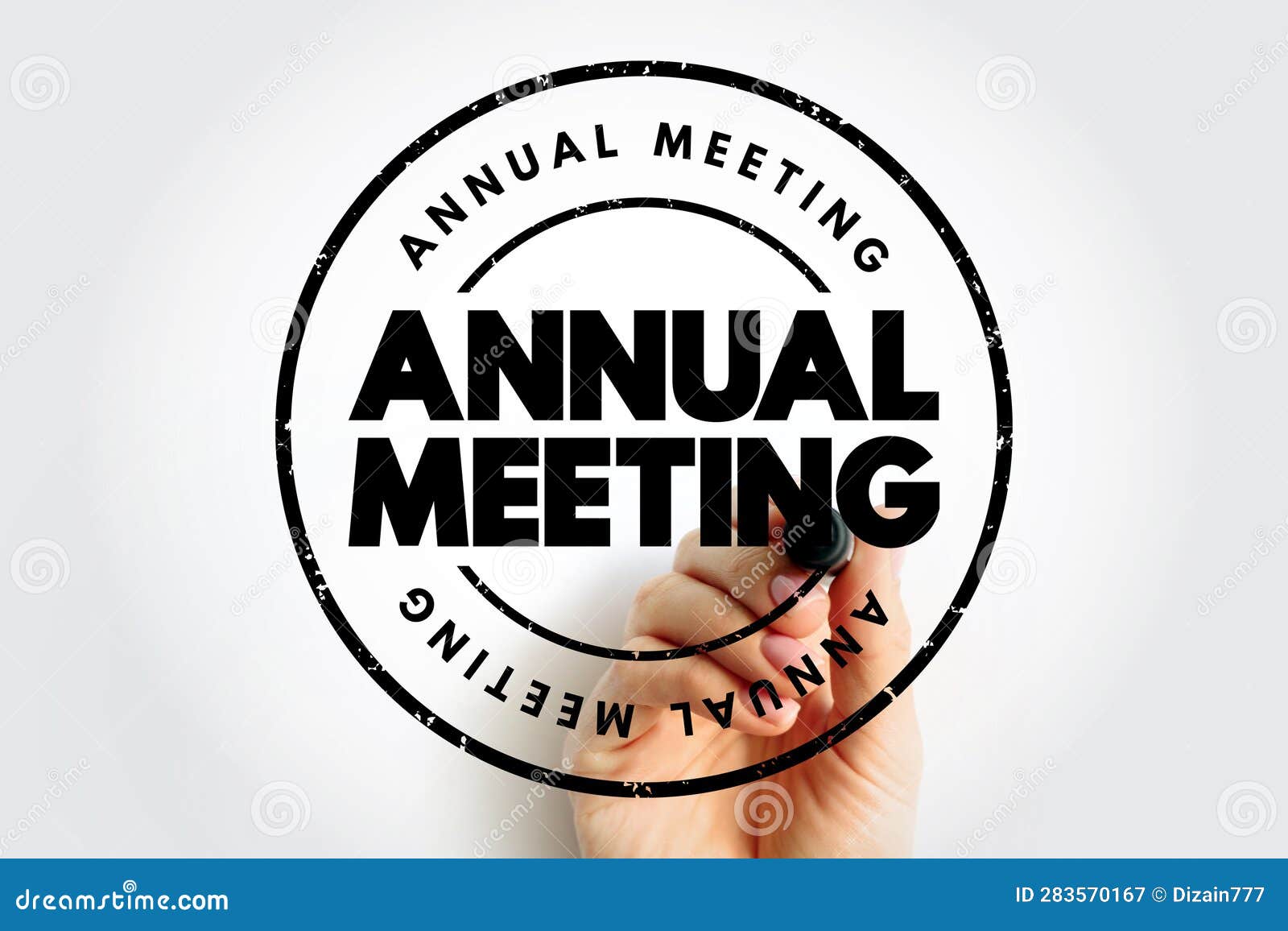 Annual Meeting Text Stamp, Concept Background Stock Image Image of