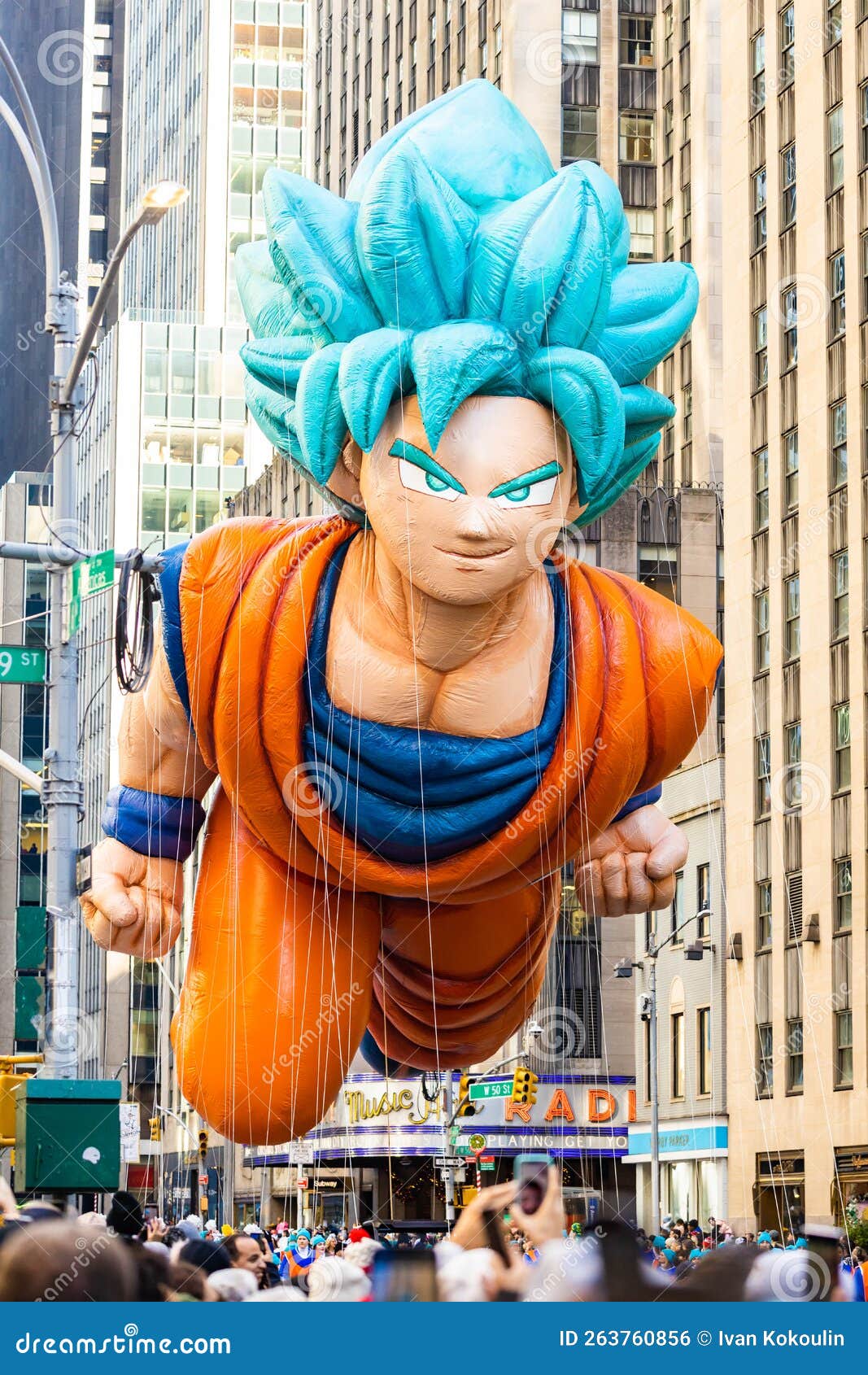 Annual Thanksgiving Macys Parade with Inflated Goku Character Editorial